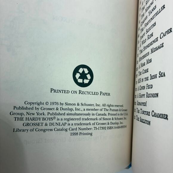 Hardy Boys Classic Mystery Hardcover Book Lot 52–56 Blue Spines - Picture 3 of 3